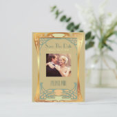 ヴィンテージアールデコが日付を保存する～ギャツビーインスパイア 案内ポストカード (スタンド正面)