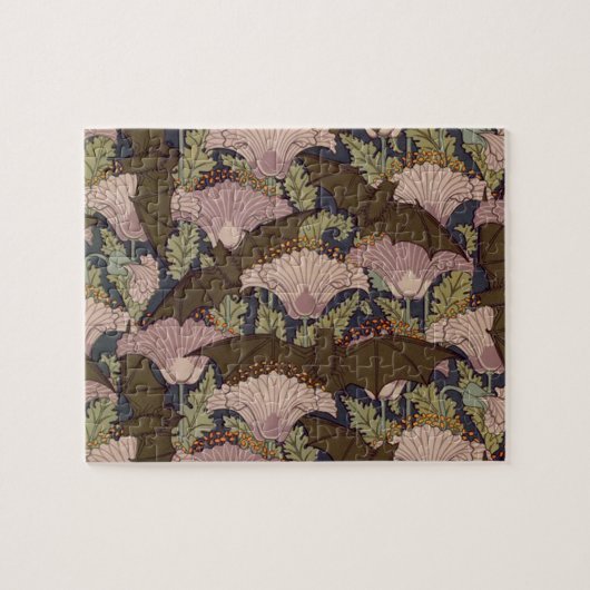 ヴィンテージアールデコこうもりと花 ジグソーパズル (横)
