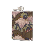 ヴィンテージアールデコこうもりと花 フラスク (左)