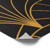 ヴィンテージアールデコのシームレスなパターン。幾何学模様 ポスター (角)