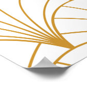 ヴィンテージアールデコのシームレスなパターン。幾何学模様 ポスター (角)