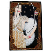 ヴィンテージアールデコの女性のウィンドウ ミディアムペーパーバッグ (正面)