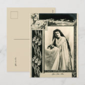 ヴィンテージアールデコまたは新しいフォトフレームテンプレート シーズンポストカード (正面/裏面)