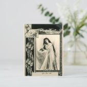 ヴィンテージアールデコまたは新しいフォトフレームテンプレート シーズンポストカード (スタンド正面)