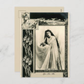 ヴィンテージアールデコまたは新しいフォトフレームテンプレート シーズンポストカード (正面/裏面)