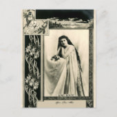 ヴィンテージアールデコまたは新しいフォトフレームテンプレート シーズンポストカード (正面)