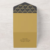 ヴィンテージアールデコをすべて1つの招待状 オールインワン招待状 (外側)