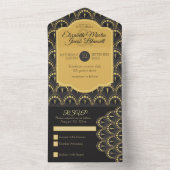 ヴィンテージアールデコをすべて1つの招待状 オールインワン招待状 (内側)