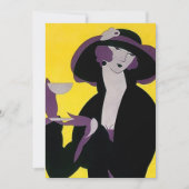 ヴィンテージアールデコアフタヌーンティー招待状HIgh 招待状 (正面)