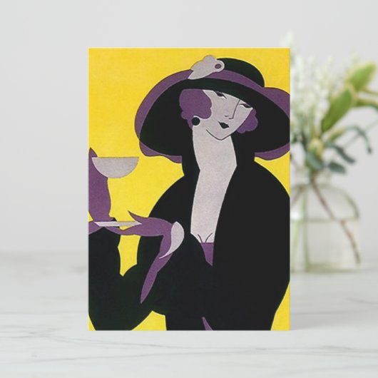 ヴィンテージアールデコアフタヌーンティー招待状HIgh 招待状 (スタンド正面)