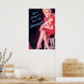 ヴィンテージアールデコアンチ噂プロパガンダ ポスター (キッチン)