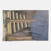 ヴィンテージアールデコアーキテクチャ、NYCでの建物 キッチンタオル (横)