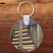 ヴィンテージアールデコアーキテクチャ、NYCでの建物 キーホルダー (裏面)