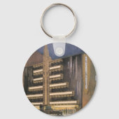 ヴィンテージアールデコアーキテクチャ、NYCでの建物 キーホルダー (裏面)