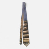 ヴィンテージアールデコアーキテクチャ、NYCでの建物 ネクタイ (裏面)