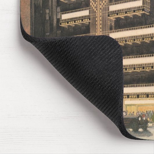 ヴィンテージアールデコアーキテクチャ、NYCでの建物 マウスパッド (コーナー)