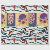 ヴィンテージアールデコアールヌーボー模様 ラッピングペーパー (フラット)