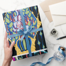 ヴィンテージアールデコアールヌーボー模様 ラッピングペーパー