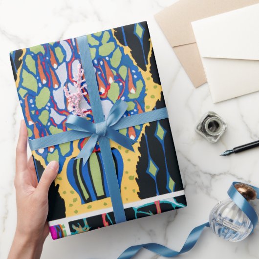 ヴィンテージアールデコアールヌーボー模様 ラッピングペーパー (ギフト)