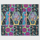 ヴィンテージアールデコアールヌーボー模様 ラッピングペーパー (フラット)