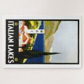 ヴィンテージアールデコイタリアン湖旅行観光 ジグソーパズル (横)