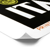 ヴィンテージアールデコイタリアン湖旅行観光 ポスター (角)