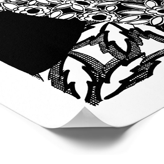 ヴィンテージアールデコウィメンズスカーフアド ポスター (角)