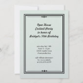 ヴィンテージアールデコエリート洗練されたパーティー 招待状 (裏面)