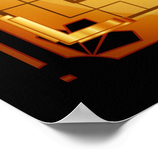 ヴィンテージアールデコエレガントレディ ポスター (角)