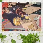 ヴィンテージアールデコカクテルパーティーアットナイトクラブ キッチンタオル (折り畳み)