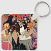 ヴィンテージアールデコカクテルパーティーアットナイトクラブ キーホルダー (裏面)