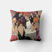 ヴィンテージアールデコカクテルパーティーアットナイトクラブ クッション (裏面)