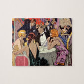 ヴィンテージアールデコカクテルパーティーアットナイトクラブ ジグソーパズル (横)