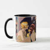 ヴィンテージアールデコカクテルパーティーアットナイトクラブ マグカップ (左)