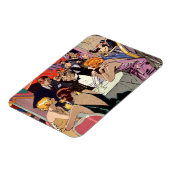 ヴィンテージアールデコカクテルパーティーアットナイトクラブ マグネット (左側)