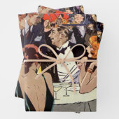 ヴィンテージアールデコカクテルパーティーアットナイトクラブ ラッピングペーパーシート (インサイチュ)