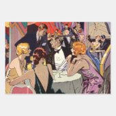 ヴィンテージアールデコカクテルパーティーアットナイトクラブ ラッピングペーパーシート (正面)