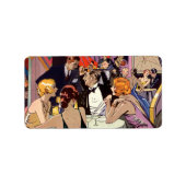 ヴィンテージアールデコカクテルパーティーアットナイトクラブ ラベル (正面)