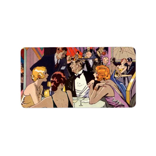 ヴィンテージアールデコカクテルパーティーアットナイトクラブ ラベル (正面)