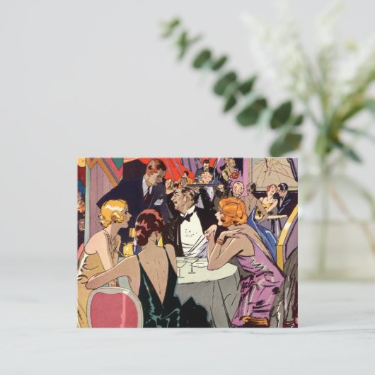 ヴィンテージアールデコカクテルパーティーアットナイトクラブ 招待状 (スタンド正面)