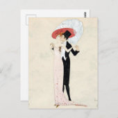 ヴィンテージアールデコカップルbyレオラース ポストカード (正面/裏面)