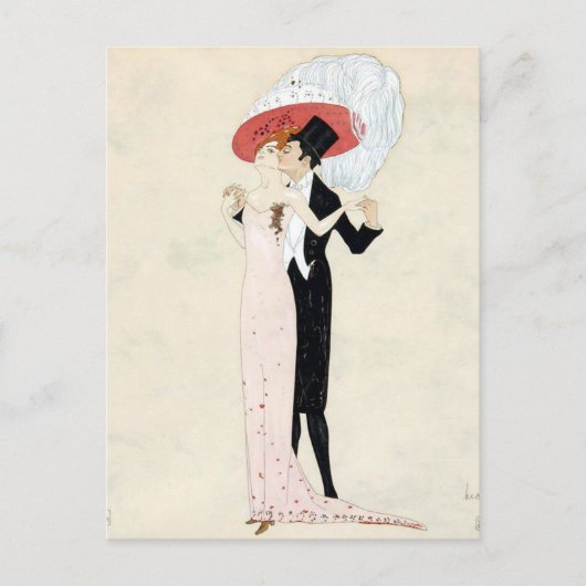 ヴィンテージアールデコカップルbyレオラース ポストカード (正面)