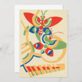 ヴィンテージアールデコガーデン蝶招待状 (正面/裏面)