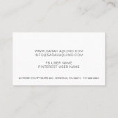 ヴィンテージアールデコギャツビー扇形の幾何学的パターン 名刺 (裏面)