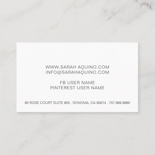 ヴィンテージアールデコギャツビー扇形の幾何学的パターン 名刺 (裏面)