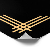 ヴィンテージアールデコギャツビー結婚のオープンバー標識 ポスター (角)