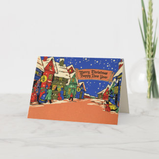 ヴィンテージアールデコクリスマスカード シーズンカード