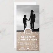 ヴィンテージアールデコクリスマスフォトカード シーズンカード (正面/裏面)