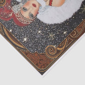 ヴィンテージアールデコクリスマス女性の切り離し 薄葉紙 (詳細)