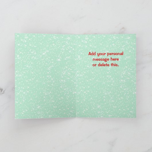 ヴィンテージアールデコクリスマス3枚写真立て シーズンカード (内部)